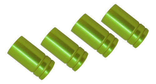 Tampa De Valvula Pneu Carro Redonda (kit 4pçs) Bico - 2,5cm