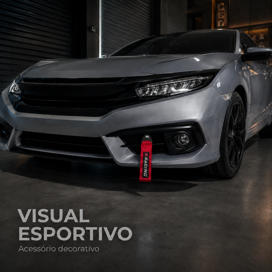 Tow Strap Hook Cinta de Reboque Decorativa Com Engate Parafusado - Várias Cores - P2 Racing