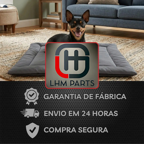 Colchonete Pet Porte Pequeno Caminha Cachorro Gato P Cinza Liso