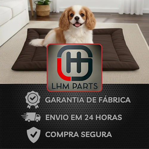 Colchonete Caminha Pet Porte Médio Almofada Cachorro Gato M Marrom Liso