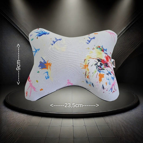 Almofada Apoio Cervical Depescoço Para Carro -lulu Pomerânia