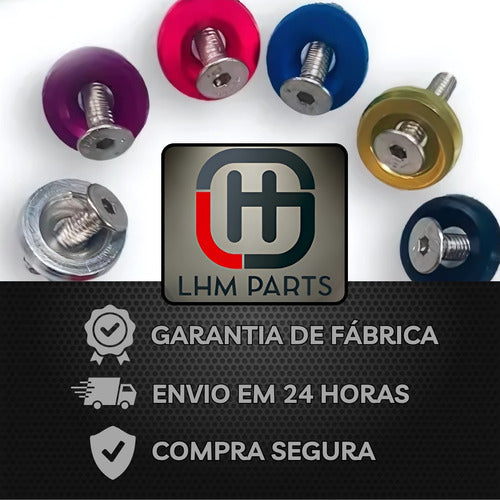 Parafuso / Anilha Placa Carro Moto Anodizado - Preto