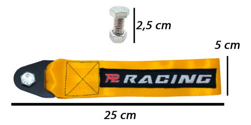 Tow Strap Hook Cinta Reboque Engate Parafusado - Amarelo