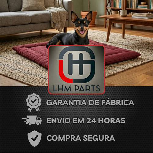 Colchonete Caminha Pet Almofada Cachorro Gato Porte Pequeno Vinho Liso