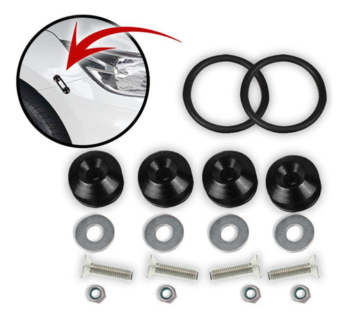 Kit Tow Strap+trava Parachoque+tampa Valvula+parafuso - Pret