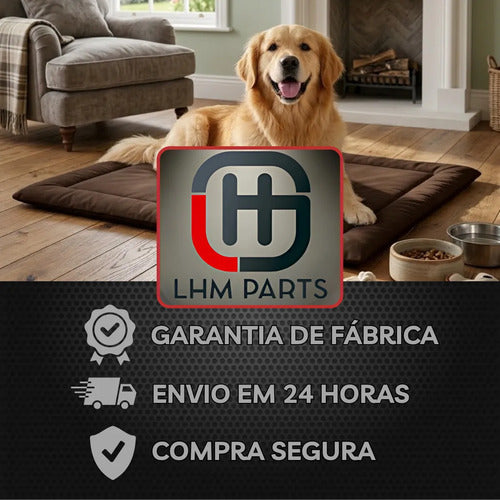 Caminha Pet Colchonete Almofada Cachorro Gato Porte Grande G Marrom Liso