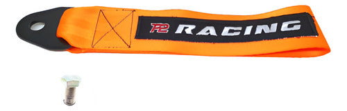 Tow Strap Hook Cinta Reboque Engate Parafusado - Laranja