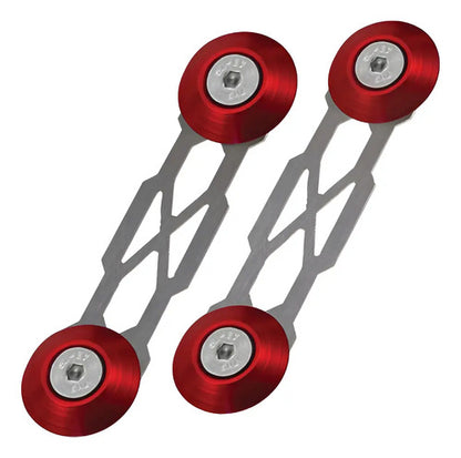 Trava De Para-choque Chapa Prata - Vermelho (decorativa)