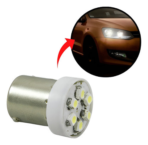 Lâmpadas Para Farol De Carro Led Branca 12v - Kit 10unid.