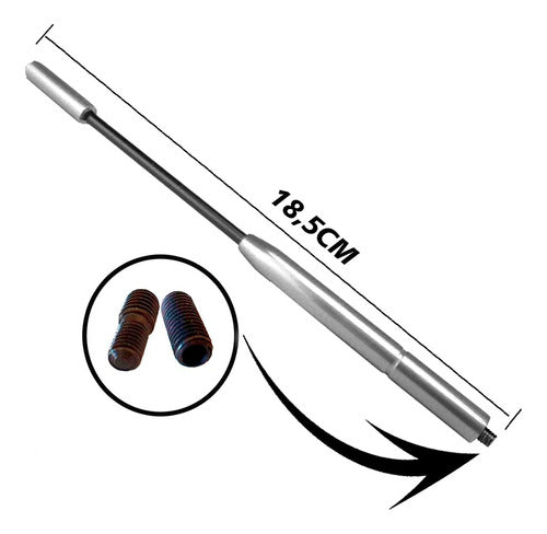 Antena Haste Alumínio Para Carro Com Rosca  (diversas Cores)