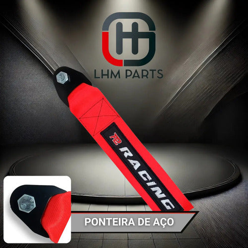Tow Strap Hook Cinta Reboque Engate Parafusado - Vermelho