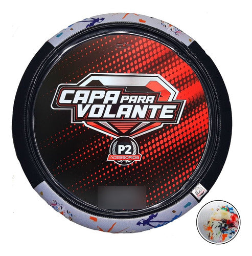 Capa De Volante Em Neoprene Preto - Lulu Pomerânia