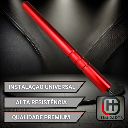 Antena De Teto Para Carro Haste Alumínio Anodizado Tuning