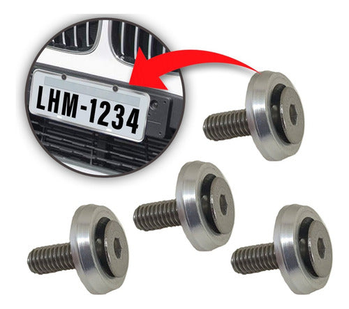 Kit Tow Strap+trava Parachoque+tampa Valvula+parafuso Prata