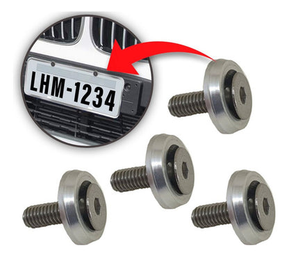 Kit Tow Strap+trava Parachoque+tampa Valvula+parafuso Prata