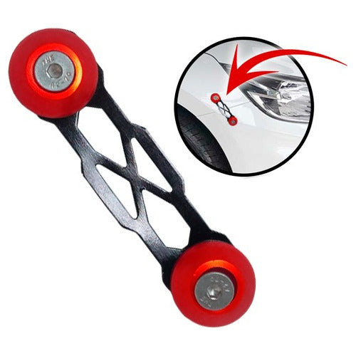 Trava De Para-choque Chapa Preto - Vermelho (decorativa)