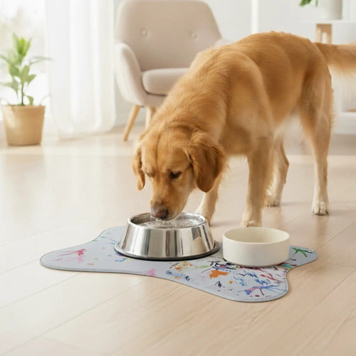 Tapete Comedouro Pet Antiderrapante Americano Cachorro Gato