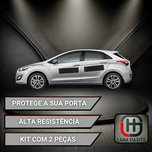 Protetor De Porta Magnético Para Carro - Kit Com 2 Peças Preto N/a