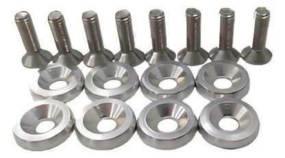 Parafusos Kit Fender Washers 8 Peças E Placa Carro / Moto M6