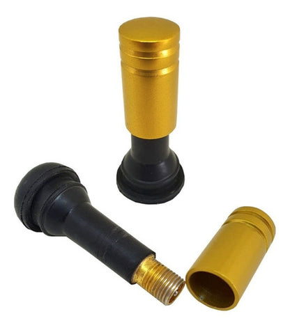 Tampa De Valvula Pneu Carro Redonda (kit 4pçs) Bico - 2,5cm