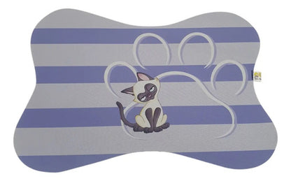 Tapete Comedouro Pet Antiderrapante Americano Cachorro Gato