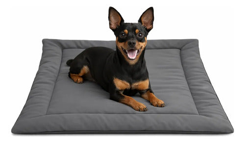 Colchonete Caminha Pet Almofada Cachorro Gato Porte Pequeno Cinza Liso