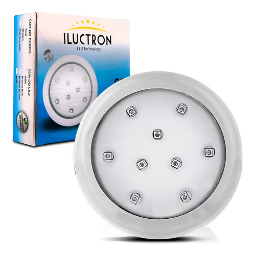 Luminaria Piscina Azul 80mm 9 Watts 12 Volts Iluctron