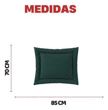 Colchonete Caminha Pet Porte Médio Almofada Cachorro Gato M Verde Liso
