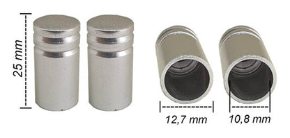 Kit Tow Strap+trava Parachoque+tampa Valvula+parafuso Prata