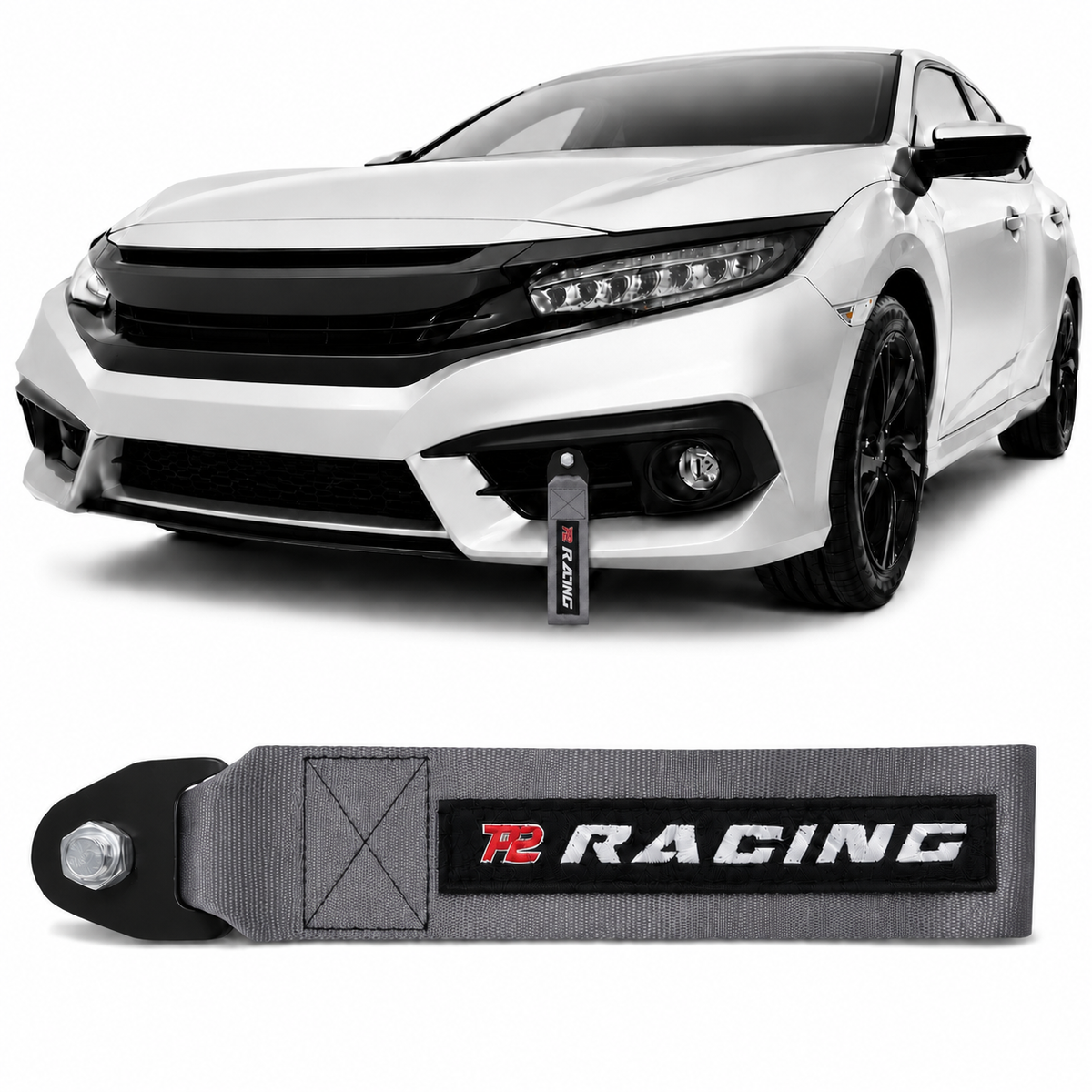 Tow Strap Hook Cinta de Reboque Decorativa Com Engate Parafusado - Várias Cores - P2 Racing