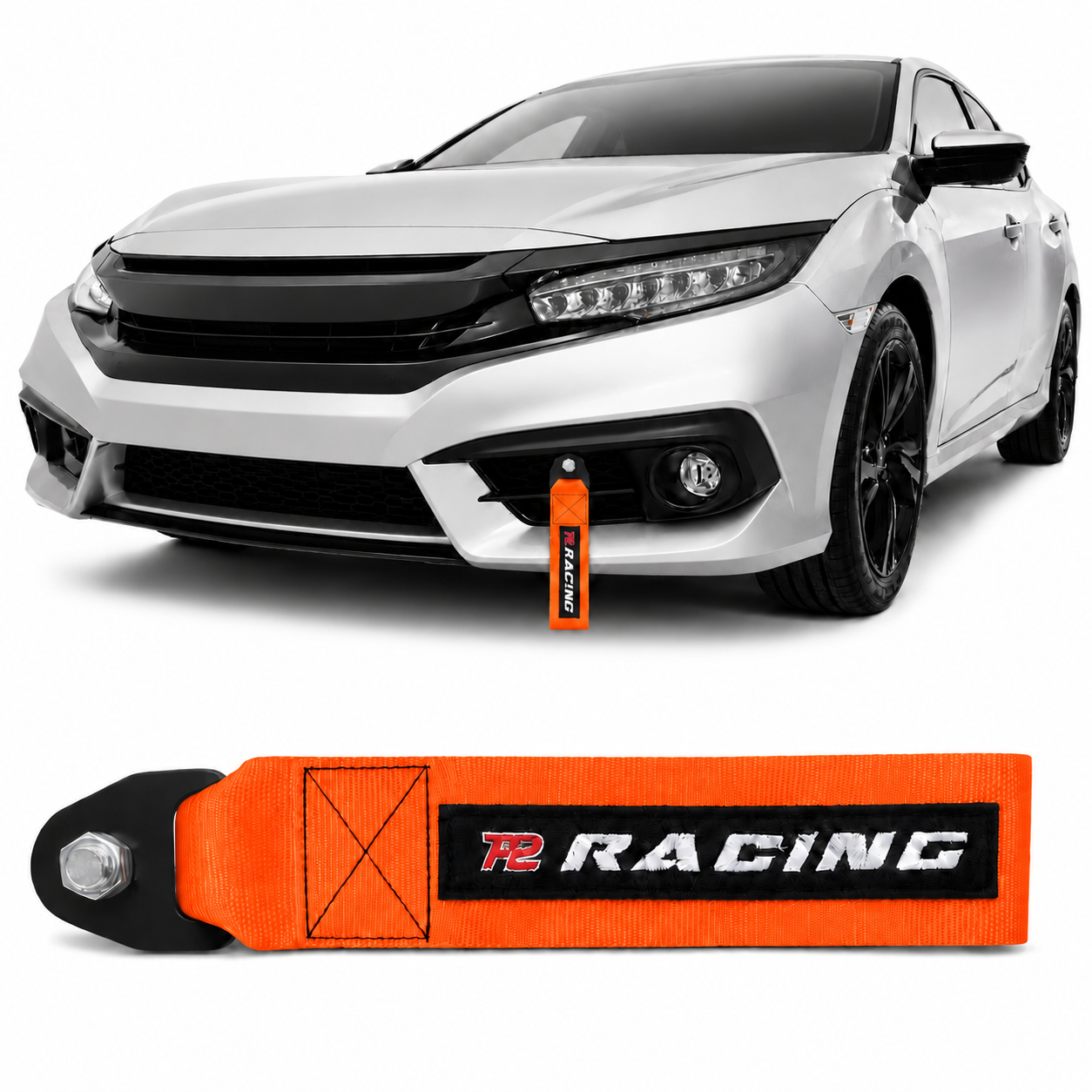 Tow Strap Hook Cinta de Reboque Decorativa Com Engate Parafusado - Várias Cores - P2 Racing