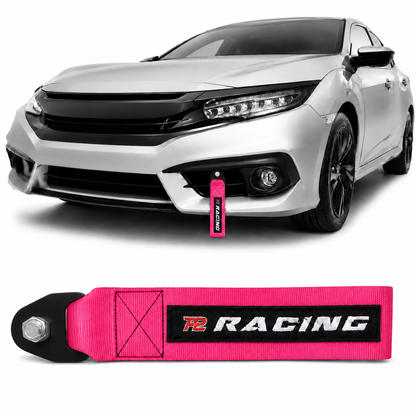 Tow Strap Hook Cinta de Reboque Decorativa Com Engate Parafusado - Várias Cores - P2 Racing