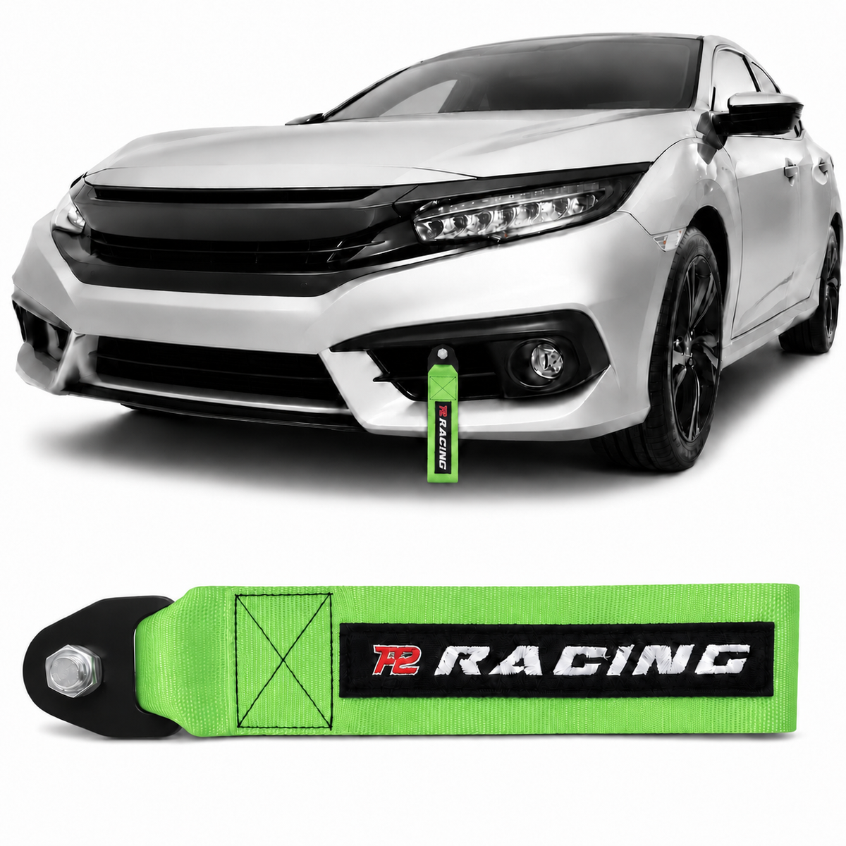 Tow Strap Hook Cinta de Reboque Decorativa Com Engate Parafusado - Várias Cores - P2 Racing