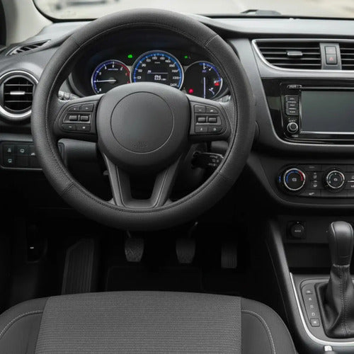 Capa De Volante Em Courvin Couro Esportivo P/carro Universal