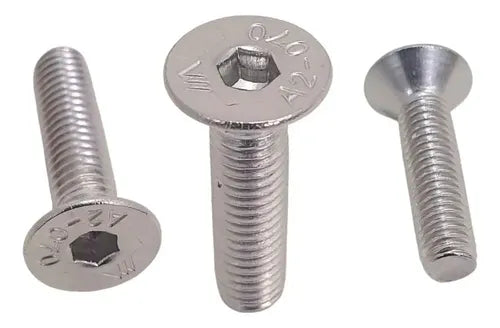 Parafuso Allen Inox Com Cabeça Conica Chata M5 X 10mm 10 Pçs
