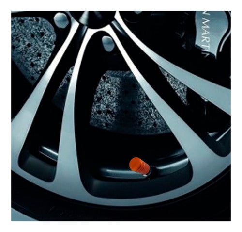 Tampa Válvula Grande Redonda Para Bico Pneu Carro(kit 4pçs)