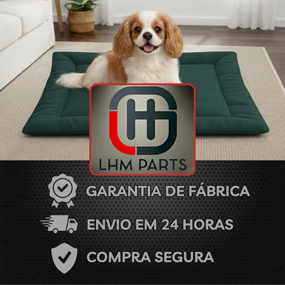 Colchonete Pet Caminha Almofada Cachorro Gato M Porte Médio Verde Liso
