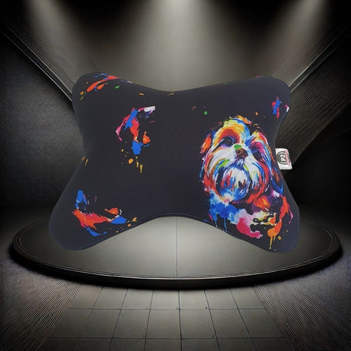 Almofada Apoio Cervical De Pescoço Para Carro - Shih Tzu