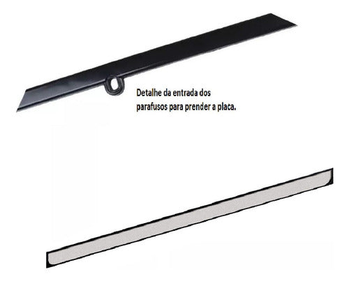 Moldura De Placa Carro -universal Preta Refletiva - Par