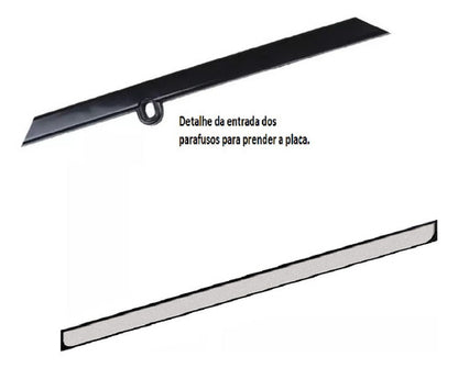 Moldura De Placa Carro -universal Preta Refletiva - Par