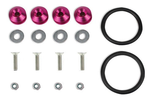 Trava De Para-choque Anilha  Quick Realease - Rosa