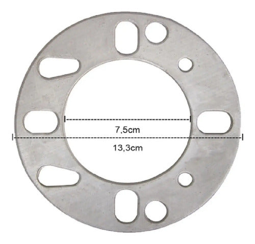 Alargador Espaçador De Rodas Universal 6mm - 4 Unidades