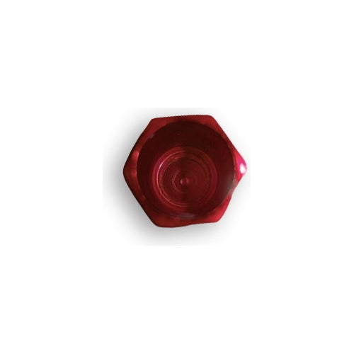Tampa De Válvula Pneu Carro Sextavada Grande 4pçs - Vermelho