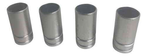Tampa De Valvula Pneu Carro Redonda (kit 4pçs) Bico - 2,5cm
