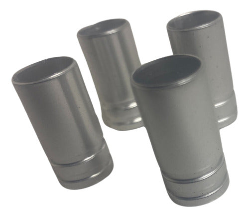 Tampa De Valvula Pneu Carro Redonda (kit 4pçs) Bico - 2,5cm