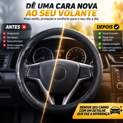 Capa de Volante Esportiva em Courvin (Couro SIntético) 38cm