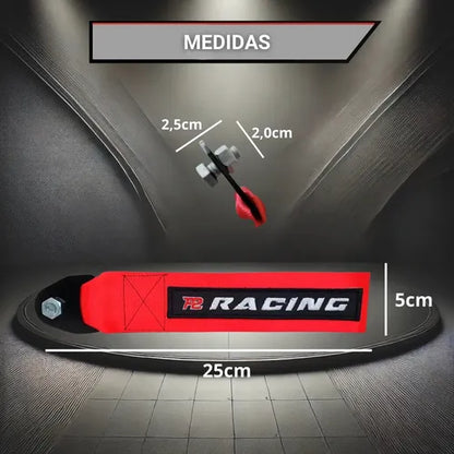 Tow Strap Hook Cinta Reboque Engate Parafusado - Vermelho