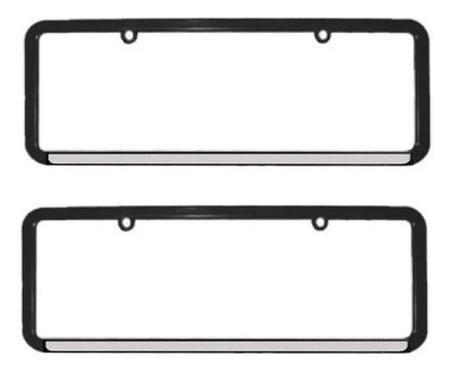 Moldura De Placa Carro -universal Preta Refletiva - Par