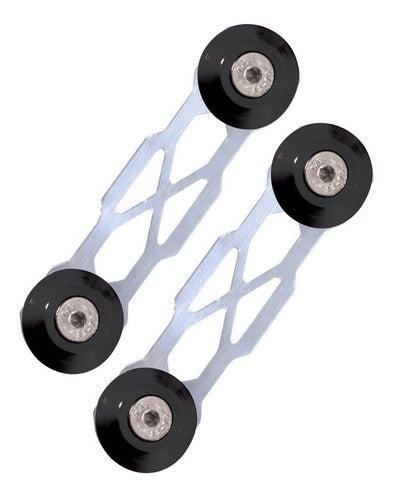 Trava De Para-choque Chapa Prata - Preto (decorativa)