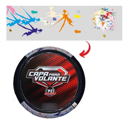 Capa De Volante Em Neoprene Preto - Lulu Pomerânia